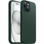 GGM GİYİM & AKSESUAR iPhone 14 Plus / 15 Plus İle Uyumlu içi Kadife dışı mat yapıya sahip Koruma Sağlayan Lansman Silikon Kılıf (Yeşil)