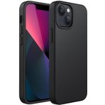 GGM GİYİM & AKSESUAR iPhone 14 Plus ile Uyumlu İçi Kadife Dışı Mat Yapıya Sahip Koruma Sağlayan Lansman Silikon Kılıf (Siyah)