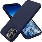 GGM GİYİM & AKSESUAR iPhone 14 Pro ile Uyumlu İçi Kadife Dışı Mat Yapıya Sahip Koruma Sağlayan Lansman Silikon Kılıf (Lacivert)