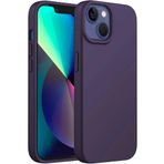 GGM GİYİM & AKSESUAR iPhone 15 ile Uyumlu İçi Kadife Dışı Mat Yapıya Sahip Koruma Sağlayan Lansman Silikon Kılıf (Derin Mor)