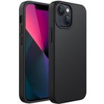 GGM GİYİM & AKSESUAR iPhone 15 ile Uyumlu İçi Kadife Dışı Mat Yapıya Sahip Koruma Sağlayan Lansman Silikon Kılıf (Siyah)