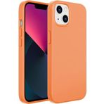GGM GİYİM & AKSESUAR iPhone 15 ile Uyumlu İçi Kadife Dışı Mat Yapıya Sahip Koruma Sağlayan Lansman Silikon Kılıf (Turuncu)