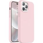 GGM GİYİM & AKSESUAR iPhone 15 Pro ile Uyumlu İçi Kadife Dışı Mat Yapıya Sahip Koruma Sağlayan Lansman Silikon Kılıf (Pudra Pembe)