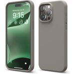 GGM GİYİM & AKSESUAR iPhone 15 Pro ile Uyumlu İçi Kadife Dışı Mat Yapıya Sahip Koruma Sağlayan Lansman Silikon Kılıf (Taş)