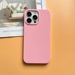 GGM GİYİM & AKSESUAR iPhone 15 Pro Max ile Uyumlu İçi Kadife Dışı Mat Yapıya Sahip Koruma Sağlayan Lansman Silikon Kılıf (Pembe)
