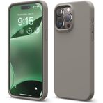 GGM GİYİM & AKSESUAR iPhone 15 Pro Max ile Uyumlu İçi Kadife Dışı Mat Yapıya Sahip Koruma Sağlayan Lansman Silikon Kılıf (Taş)