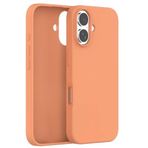 GGM GİYİM & AKSESUAR iPhone 16 ile Uyumlu İçi Kadife Dışı Mat Yapıya Sahip Koruma Sağlayan Lansman Silikon Kılıf (Rose)