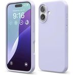 GGM GİYİM & AKSESUAR iPhone 16 Plus ile Uyumlu İçi Kadife Dışı Mat Yapıya Sahip Koruma Sağlayan Lansman Silikon Kılıf (Lila)
