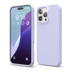 GGM GİYİM & AKSESUAR iPhone 16 Pro ile Uyumlu İçi Kadife Dışı Mat Yapıya Sahip Koruma Sağlayan Lansman Silikon Kılıf (Lila)