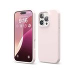 GGM GİYİM & AKSESUAR iPhone 16 Pro ile Uyumlu İçi Kadife Dışı Mat Yapıya Sahip Koruma Sağlayan Lansman Silikon Kılıf (Pudra Pembe)