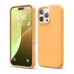 GGM GİYİM & AKSESUAR iPhone 16 Pro Max ile Uyumlu İçi Kadife Dışı Mat Yapıya Sahip Koruma Sağlayan Lansman Silikon Kılıf (Turuncu)