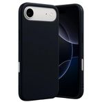 GGM GİYİM & AKSESUAR iPhone 17 Air ile Uyumlu İçi Kadife Dışı Mat Yapıya Sahip Koruma Sağlayan Lansman Silikon Kılıf (Siyah)
