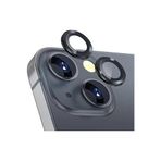 GGM GİYİM & AKSESUAR iPhone/Samsung ile Uyumlu Temperli Cam Kamera Koruma | Alüminyum Alaşım Çerçeveli Lens Kapağı, 9H Sertlik ve Kristal Netlik (10, Siyah, iPhone 16/16 Plus)