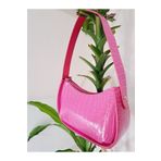 GH STORE Pembe Renk Kroko Desenli Kadın Baget Çanta