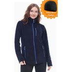 Ghassy Co. 869866011 Lacivert Mavi Tam Fermuarlı Polar Kadın Ceket