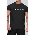 Ghassy Co. Alpha Siyah Sports Reglan Oval Kesim Penye Erkek T-shirt