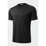 Ghassy Co. Erkek % 100 Pamuk Bisiklet Yaka Göbek Belli Etmeyen Omuza Oturan Yumuşak Dokulu Tişört - 3XL - Siyah