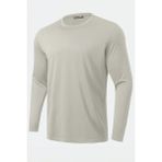 Ghassy Co. Erkek %100 Pamuklu Likralı Esnek Spor Koşu Günlük Antrenman Uzun Kollu Penye T-Shirt - Taş