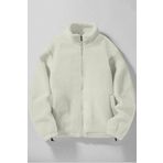 Ghassy Co. Erkek Alaska Regular Peluş Sherpa Kışlık Tam Fermuarlı Polar Sweatshirt Ekru XXL