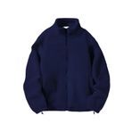Ghassy Co. Erkek Alaska Regular Peluş Sherpa Kışlık Tam Fermuarlı Polar Sweatshirt LACİVERT L