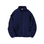 Ghassy Co. Erkek Alaska Regular Peluş Sherpa Kışlık Tam Fermuarlı Polar Sweatshirt LACİVERT XXL