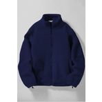 Ghassy Co. Erkek Alaska Regular Peluş Sherpa Kışlık Tam Fermuarlı Polar Sweatshirt - XL - Lacivert