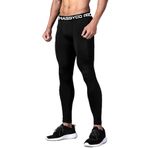Ghassy Co. Erkek Basketbol Bisiklet Fitness Koşu Ultra Esnek Spor Tayt SİYAH XXL