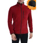 GHASSY CO. Erkek Bordo Tam Fermuarlı Polar Ceket