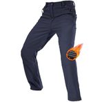 Ghassy Co. Erkek Çift Katmanlı Ultra Kalın Kışlık Kayak Motorcu Outdoor Softshell Pantolon LACİVERT S