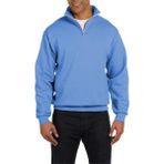 Ghassy Co. Erkek Dik Yaka Silver Yarım Fermuarlı Sweatshirt - Açık Mavi - 2XL