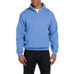 Ghassy Co. Erkek Dik Yaka Silver Yarım Fermuarlı Sweatshirt AÇIK MAVİ L