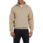 Ghassy Co. Erkek Dik Yaka Silver Yarım Fermuarlı Sweatshirt - Bej - 2XL