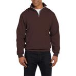 Ghassy Co. Erkek Dik Yaka Silver Yarım Fermuarlı Sweatshirt KAHVE L