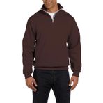 Ghassy Co. Erkek Dik Yaka Silver Yarım Fermuarlı Sweatshirt - Kahve - XL