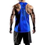 Ghassy Co. Erkek Dry Fit Y-Back Gym Fitness Sporcu Atleti GYM-101 - Mavi - 2XL