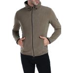 GHASSY CO. ERKEK KAPŞONLU POLAR CEKET AÇIK HAKİ S