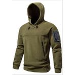 Ghassy Co. Erkek Military Sport Warm Outdoor Kapüşonlu Polar Ceket AÇIK HAKİ L