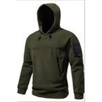 Ghassy Co. Erkek Military Sport Warm Outdoor Kapüşonlu Polar Ceket KOYU HAKİ S