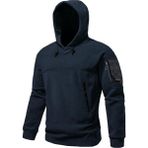 Ghassy Co. Erkek Military Sport Warm Outdoor Kapüşonlu Polar Ceket LACİVERT M