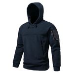 Ghassy Co. Erkek Military Sport Warm Outdoor Kapüşonlu Polar Ceket LACİVERT S
