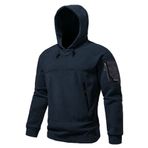 Ghassy Co. Erkek Military Sport Warm Outdoor Kapüşonlu Polar Ceket LACİVERT XL