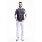 Ghassy Co. Erkek Nem Emici Hızlı Kuruma Atletik Teknik Performans Sporcu Sıfır Kol T-shirt GYM 108 - ANTRASİT L