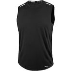 GHASSY CO. Erkek Nem Emici Hızlı Kuruma Atlk Teknik Performans Sporcu Sıfır Kol T-shirt Gym 108