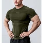 Ghassy Co. Erkek Nem Emici Hızlı Kuruyan Renk Solmayan Atletik Teknik Fitness Spor T-Shirt - Haki