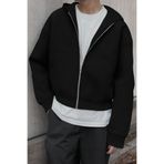 GHASSY CO. Erkek Pamuklu Günlük Rahat İlkbahar ve Sonbahar Çok Yönlü Kemer Boy Kapüşonlu Sweatshirt