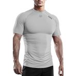 Ghassy Co. Erkek Premium Nefes Alabilen Hızlı Kuruma Koşu Fitness Reflektör Armalı Spor T-shirt AÇIK GRİ XXL