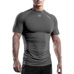 Ghassy Co. Erkek Premium Nefes Alabilen Hızlı Kuruma Koşu Fitness Reflektör Armalı Spor T-shirt FÜME L