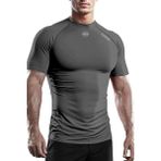 Ghassy Co. Erkek Premium Nefes Alabilen Hızlı Kuruma Koşu Fitness Reflektör Armalı Spor T-shirt FÜME M