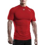 Ghassy Co. Erkek Premium Nefes Alabilen Hızlı Kuruma Koşu Fitness Reflektör Armalı Spor T-Shirt - Kırmızı