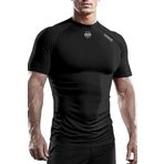 Ghassy Co. Erkek Premium Nefes Alabilen Hızlı Kuruma Koşu Fitness Reflektör Armalı Spor T-shirt SİYAH XL